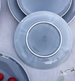 LUBIANA ETO MODERN K1 OPK Serwis obiadowy szary 72 el / 24 osób / porcelana ręcznie malowana