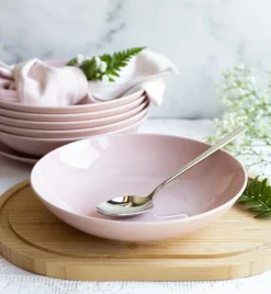 LUBIANA ETO MODERN K7 OPK Serwis obiadowy 54 el / 18 osób / różowy / porcelana ręcznie malowana