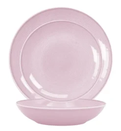 LUBIANA ETO MODERN K7 OPK Serwis obiadowy 54 el / 18 osób / różowy / porcelana ręcznie malowana