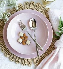 LUBIANA ETO MODERN K7 OPK Serwis obiadowy 72 el / 24 os / różowy / porcelana ręcznie malowana