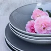LUBIANA ETO MODERN K1 OPK Serwis obiadowy szary 18 el / 6 osób / porcelana ręcznie malowana