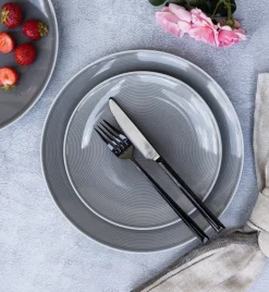 LUBIANA ETO MODERN K1 OPK Serwis obiadowy szary 18 el / 6 osób / porcelana ręcznie malowana