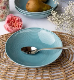 LUBIANA ETO MODERN K6 OPK Serwis obiadowy / niebieski 36 el / 12 osób / porcelana ręcznie malowana