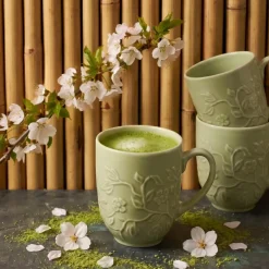 LUBIANA HANAMI KD LIMONKOWY Kubek 350 ml x 12 sztuk / zdobiona porcelana luz
