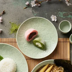 LUBIANA HANAMI KD LIMONKOWY Serwis obiadowy 36 el 12 os / zdobiona porcelana luz