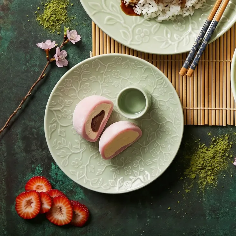 LUBIANA HANAMI KD LIMONKOWY Talerz deserowy 20,5 cm x 12 sztuk / zdobiona porcelana luz