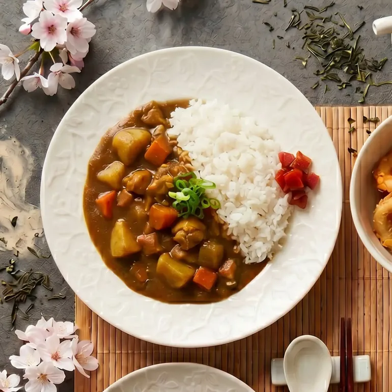 LUBIANA HANAMI KE KREMOWY Serwis obiadowy 60 el 12 os / zdobiona porcelana luz