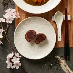 LUBIANA HANAMI KE KREMOWY Serwis obiadowy 90 el 18 os / zdobiona porcelana luz