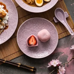 LUBIANA HANAMI KR LAWENDA Serwis obiadowy 36 el 12 os / zdobiona porcelana luz