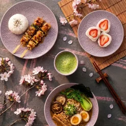 LUBIANA HANAMI KR LAWENDA Serwis obiadowy 72 el 18 os / zdobiona porcelana luz