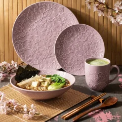 LUBIANA HANAMI KR LAWENDA Serwis obiadowy 72 el 18 os / zdobiona porcelana luz