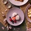 LUBIANA HANAMI KR LAWENDA Talerz deserowy 20,5 cm x 12 sztuk / zdobiona porcelana luz