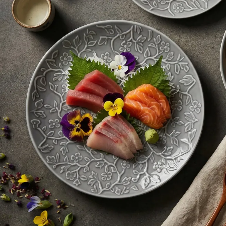 LUBIANA HANAMI K100 Serwis obiadowy 18 el / 6 osób | szary