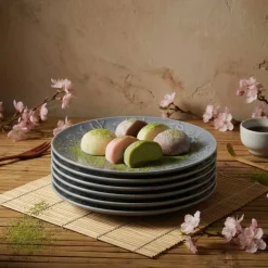LUBIANA HANAMI K9 Serwis obiadowy 54 el / 18 osób | szaro - niebieski