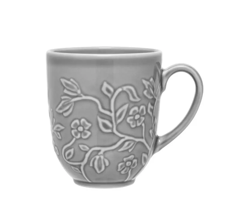 LUBIANA HANAMI K1 SZARY Kubek 350 ml x 12 sztuk / zdobiona porcelana luz