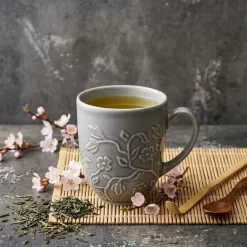 LUBIANA HANAMI K1 SZARY Kubek 350 ml x 12 sztuk / zdobiona porcelana luz