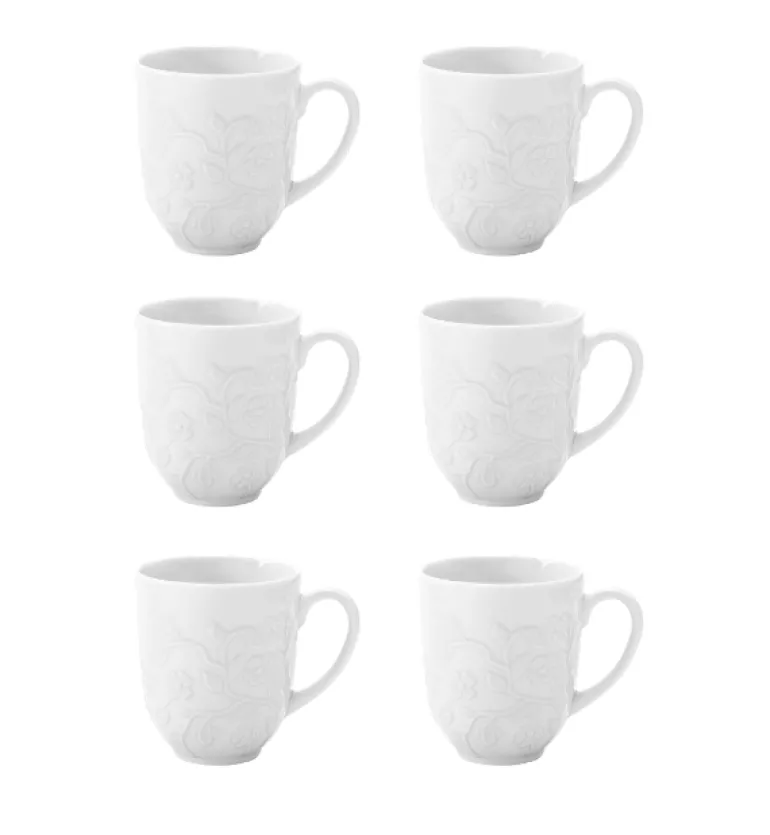 LUBIANA HANAMI Kubek 350 ml x 6 sztuk / biała porcelana luz