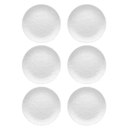 LUBIANA HANAMI Talerz deserowy 20,5 cm x 6 sztuk / biała porcelana luz