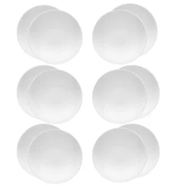 LUBIANA HANAMI Talerz głęboki 21,5 cm x 12 sztuk / biała porcelana luz