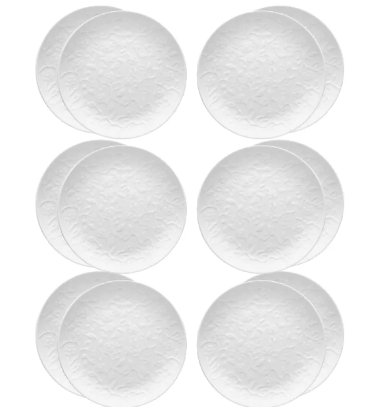 LUBIANA HANAMI Talerz obiadowy płytki 27 cm x 12 sztuk / biała porcelana luz