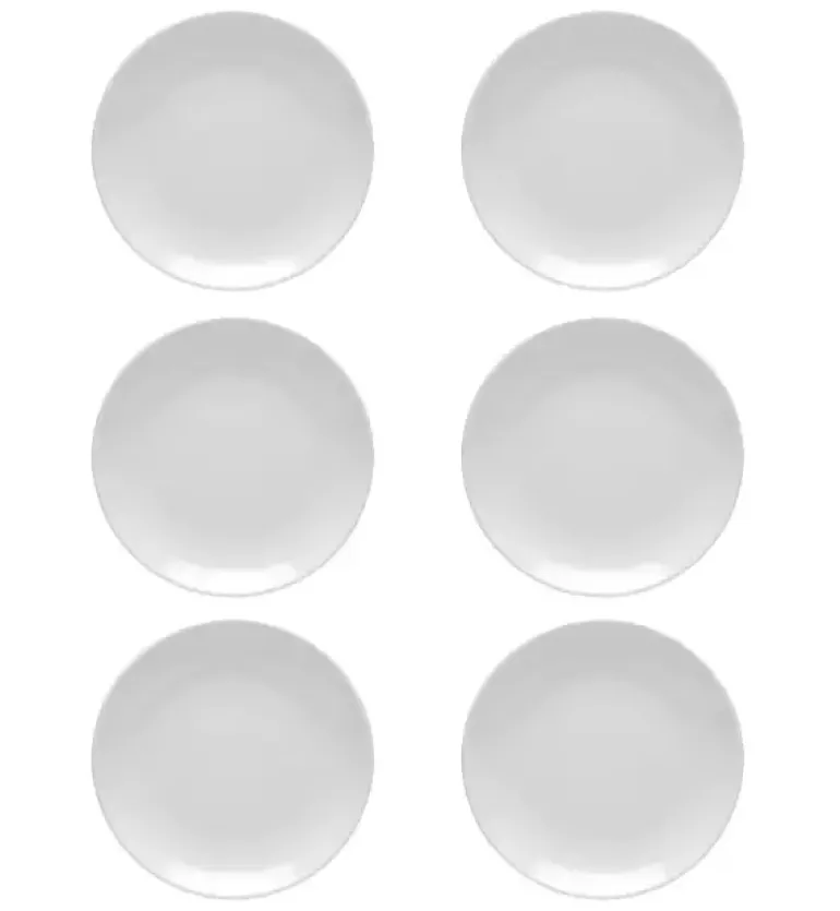 LUBIANA HOTEL BOSS 6x Talerz płytki 23 cm | biały | porcelana