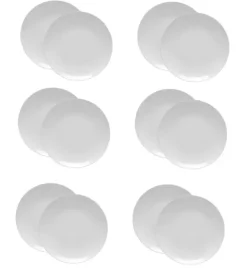 LUBIANA HOTEL BOSS 12x Talerz płytki 31 cm | biały | porcelana