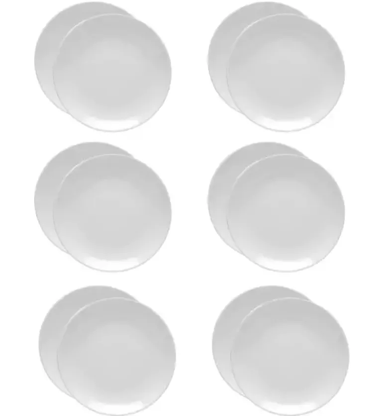 LUBIANA HOTEL BOSS 12x Talerz płytki 23 cm | biały | porcelana
