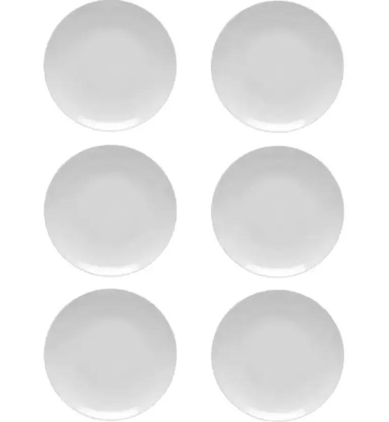 LUBIANA HOTEL BOSS 6x Talerz płytki 28 cm | biały | porcelana