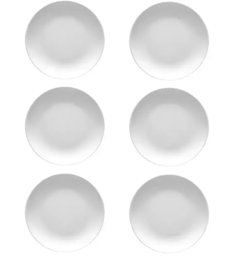 LUBIANA HOTEL BOSS 6x Talerz płytki 19 cm | biały | porcelana