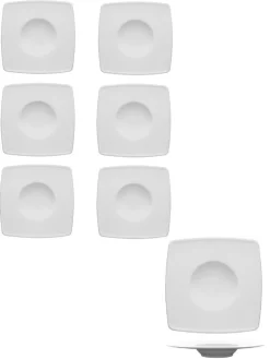 LUBIANA HOTEL | Victoria 12x Talerz do deserów 26 cm | biały | porcelana