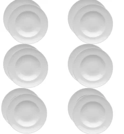 LUBIANA KASZUB/HEL 0223 Talerz głęboki 27 cm - 18 SZT. | porcelana