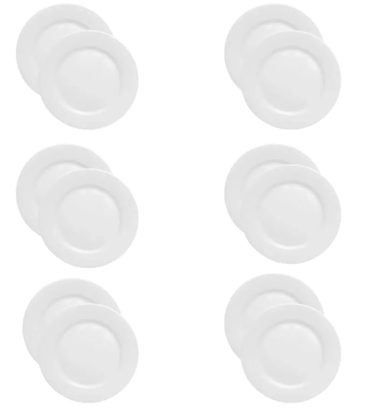 LUBIANA KASZUB / HEL 0228 Talerz płytki 17 cm - 18 SZT. | porcelana