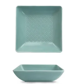 LUBIANA MARRAKESZ MORSKI 6 x Talerz głęboki 18 cm / kwadratowy