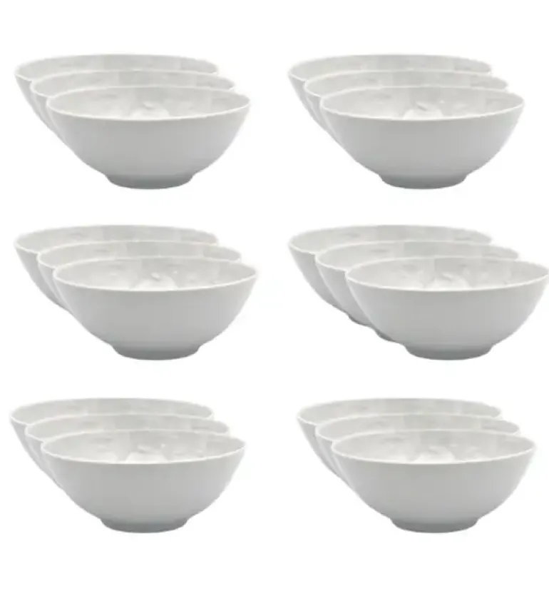 LUBIANA ORIENTAL | BIAŁY | Salaterka 15 cm - 18 SZT. | porcelana luz