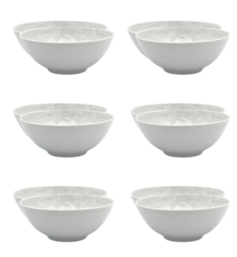 LUBIANA ORIENTAL | BIAŁY | Salaterka 15 cm - 12 SZT. | porcelana luz