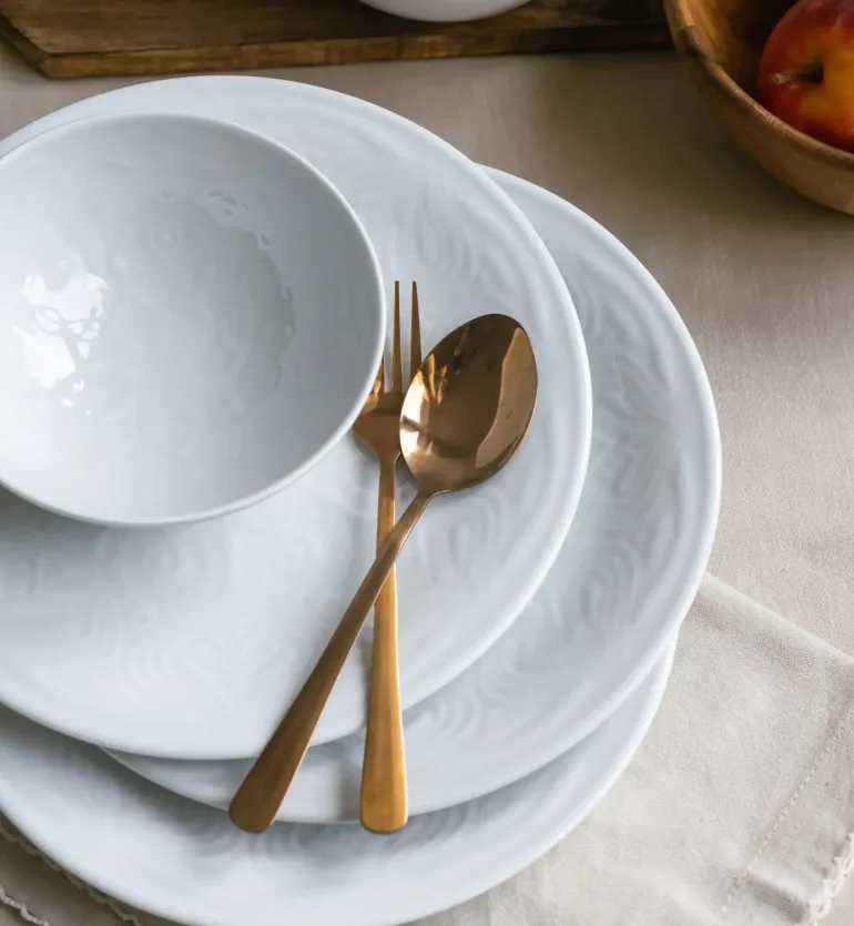 LUBIANA ORIENTAL | BIAŁY | Serwis obiadowy 12/36 el | porcelana