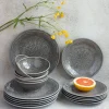LUBIANA ORIENTAL | KM00 | SZARY | Serwis obiadowy 36 el dla 12 os | porcelana luz