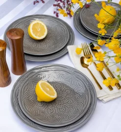 LUBIANA ORIENTAL | KM00 | SZARY | Serwis obiadowy 36 el dla 12 os | porcelana luz