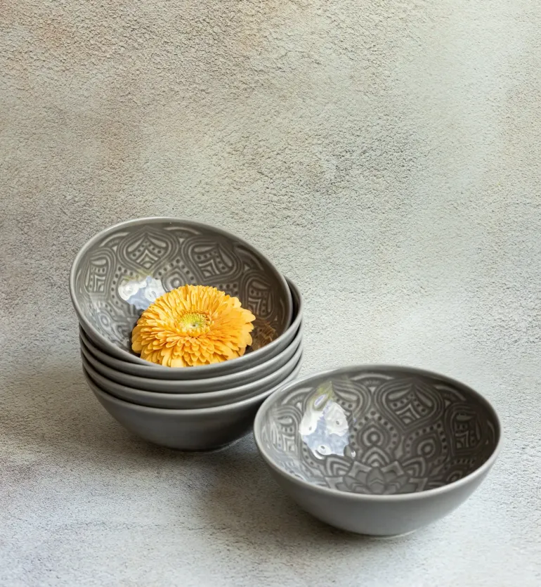 LUBIANA ORIENTAL | KM00 | SZARY | Serwis obiadowy 36 el dla 12 os | porcelana luz
