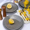 LUBIANA ORIENTAL | KM00 | SZARY | Talerz deserowy 21 cm | porcelana luz
