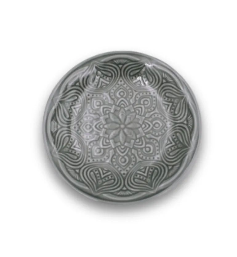 LUBIANA ORIENTAL | KM00 | SZARY | Talerz obiadowy 25 cm | porcelana luz