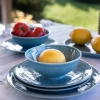 LUBIANA ORIENTAL | K6 NIEBIESKI | 12x Salaterka 15 cm | porcelana luz