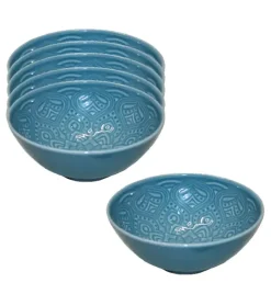 LUBIANA ORIENTAL | K6 NIEBIESKI | 12x Salaterka 15 cm | porcelana luz