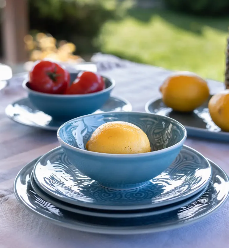 LUBIANA ORIENTAL | K6 NIEBIESKI | Serwis obiadowy 18/54 el | porcelana
