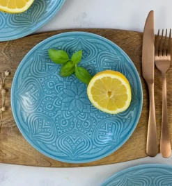 LUBIANA ORIENTAL | K6 NIEBIESKI | 6x talerz obiadowy 25 cm | porcelana luz