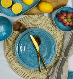 LUBIANA ORIENTAL | K6 NIEBIESKI | 12x talerz obiadowy 25 cm | porcelana luz