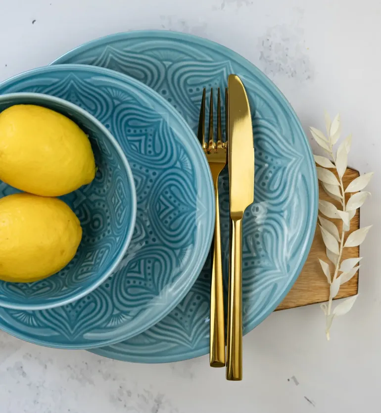 LUBIANA ORIENTAL | K6 NIEBIESKI | Serwis obiadowy 6/18 el | porcelana