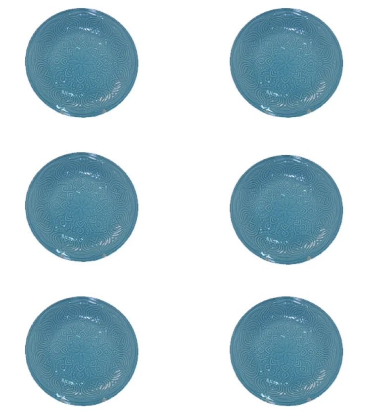 LUBIANA ORIENTAL | K6 NIEBIESKI | 6x Talerz deserowy 21 cm | porcelana luz