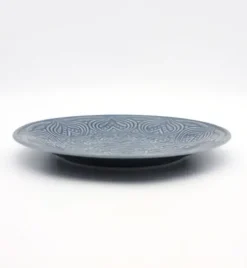 LUBIANA ORIENTAL | K9 SZARO - NIEBIESKI | 18 SZT. Talerz obiadowy 25 cm | porcelana luz