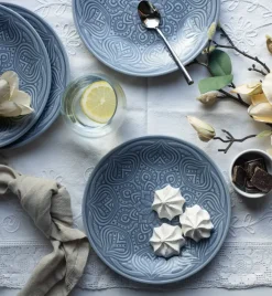 LUBIANA ORIENTAL | K9 SZARO-NIEBIESKI | Serwis obiadowy 18/54 el | porcelana